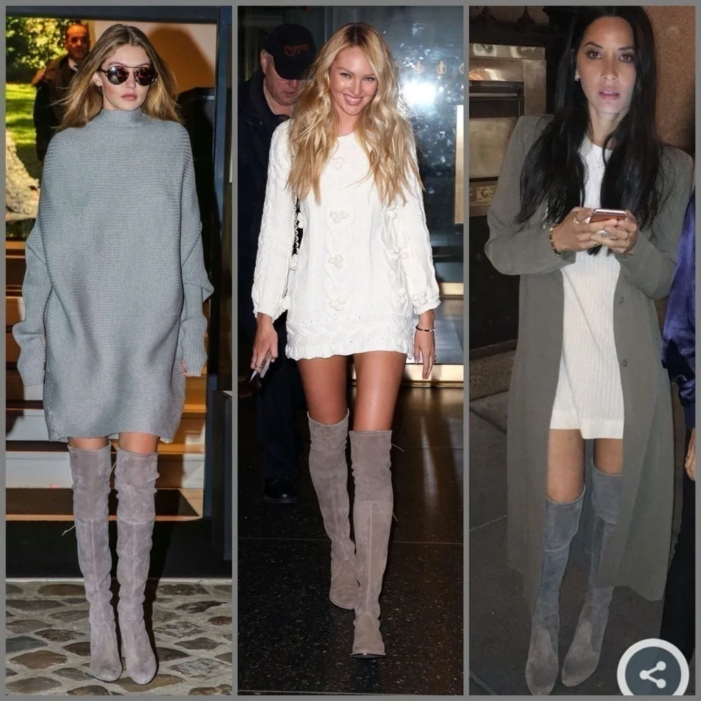 Stuart Weitzman Genna 60 Over-The-Knee City Suede Boots